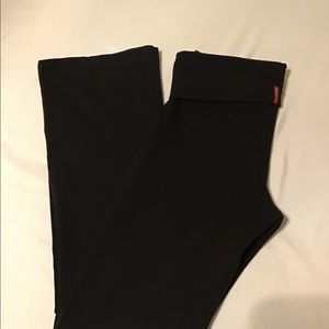 Hard Tail Black Fold Over Waist Yoga Pants